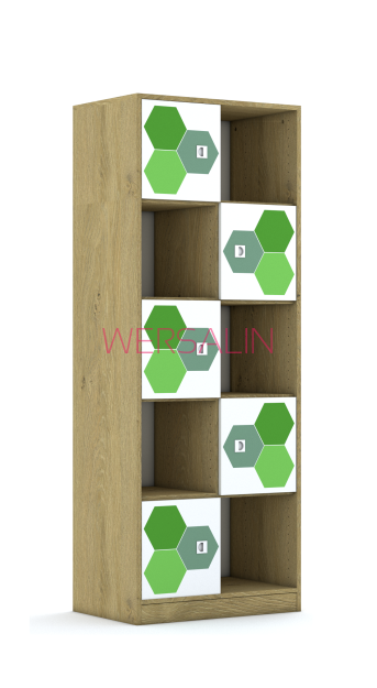 Regał Blox Hex Green 70 5PP 5F1