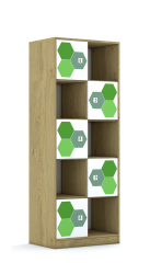 Regał Blox Hex Green 70 5PP 5F1