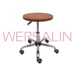 Taboret laboratoryjny siedzisko z płyty laminowanej kółka - 4