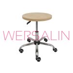 Taboret laboratoryjny siedzisko z płyty laminowanej kółka - 5