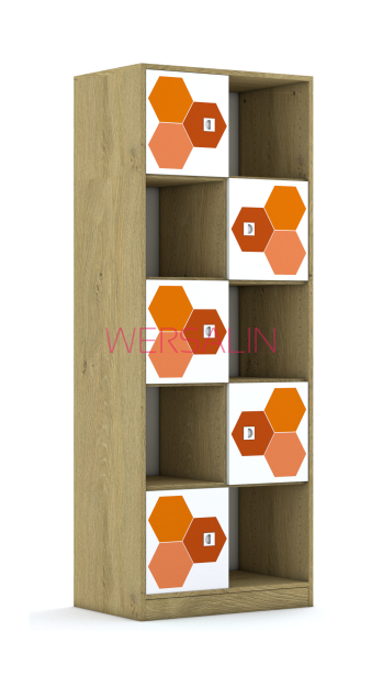 Regał Blox Hex Red 70 5PP 5F1