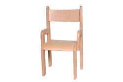 Krzesełko M ze sklejki z podłokietnikiem