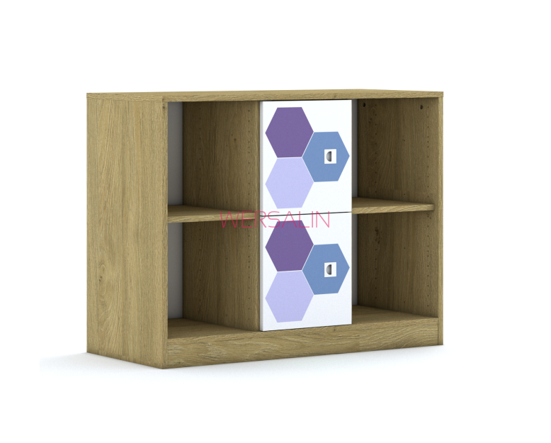 Regał Blox Hex Violet Blue 110 2PP 2F1