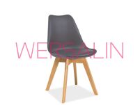 Krzesło Kriss  buk/szary/jasny szary/ czarny/ biały - 4