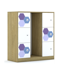 Regał na pojemniki Blox Hex Hex Violet Blue 110 3PG 6F1