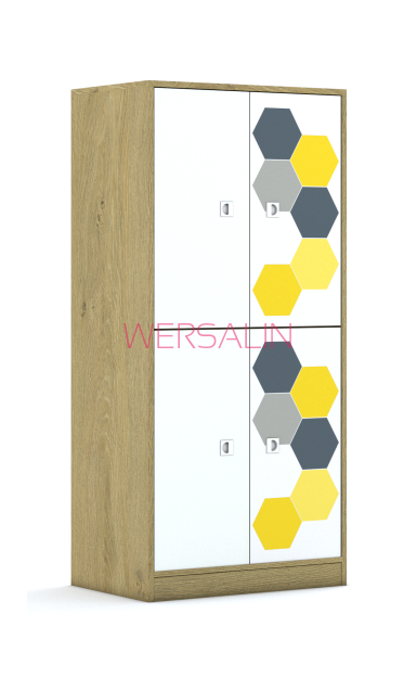 Szafa Blox Hex Yellow Grey 70 4PP 4F2