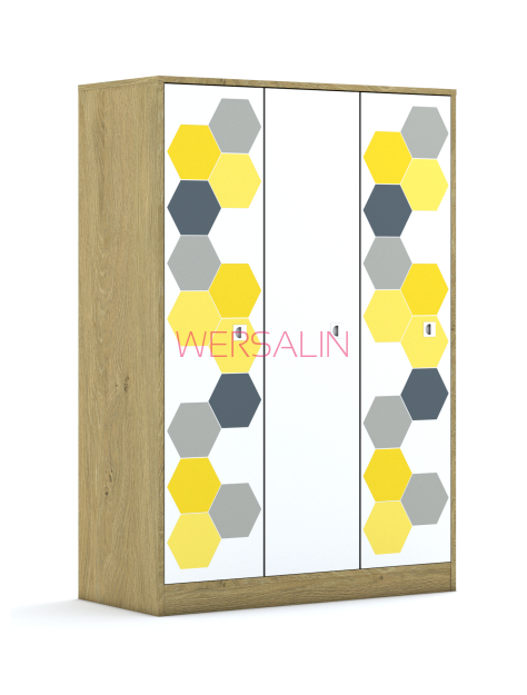 Szafa Blox Hex Yellow Grey 110 4PP 3F4