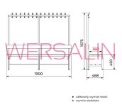 Ławka  szatniowa wysoka JANUSZ dł.100 - 5