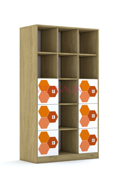 Regał Blox Hex Red 110 5PP 6F1