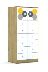 Szafa Blox Hex Yellow Grey 70 4PP 2F1 12SB