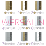 Regał Blox Pastel 70 3PP 3F1 z daszkiem - 2