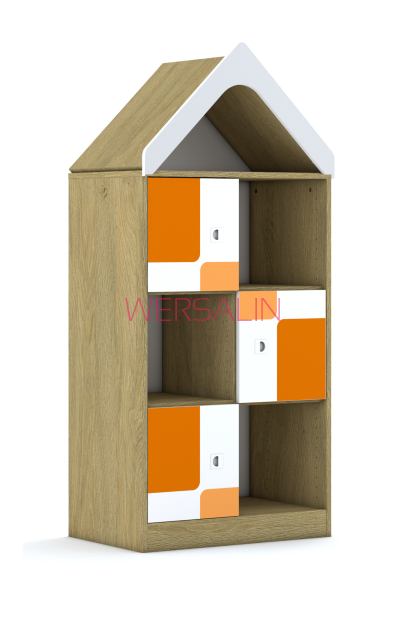 Regał Blox Pastel 70 3PP 3F1 z daszkiem