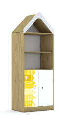 Regał Blox Houses 70 4P 2F2 z daszkiem