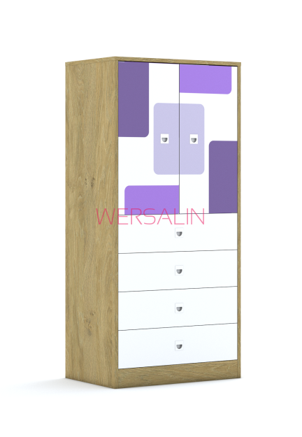 Regał Blox Pastel 70 4P 2F2 4S