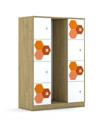 Regał na pojemniki Blox Hex Red 110 4PG 8F1