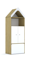 Regał Blox Base 70 4P 2F2 z daszkiem i skrzynią