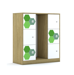 Regał na pojemniki Blox Hex Green 110 3PG 6F1