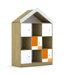 Regał Blox Pastel 110 3PP 5F1 z daszkiem