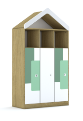 Regał Blox Pastel 110 4PP 3F3 z daszkiem