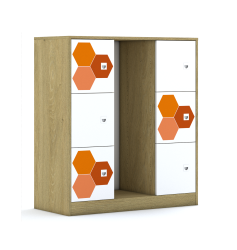 Regał na pojemniki Blox Hex Red 110 3PG 6F1