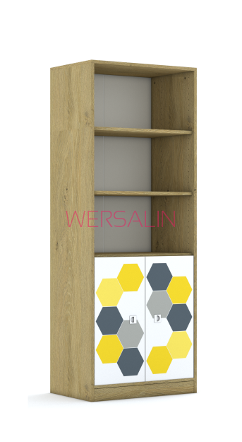 Regał Blox Hex Yellow Grey 70 5P 2F2