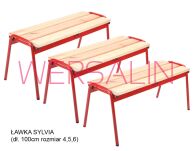 Ławka SYLVIA bez oparcia dł.200 w num:4,5,6 - 2