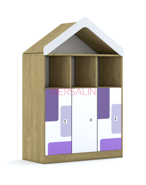 Szafa Blox Pastel 110 3PP 3F2 z daszkiem