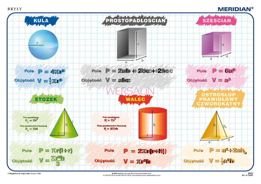 Bryły - ścienna plansza dydaktyczna