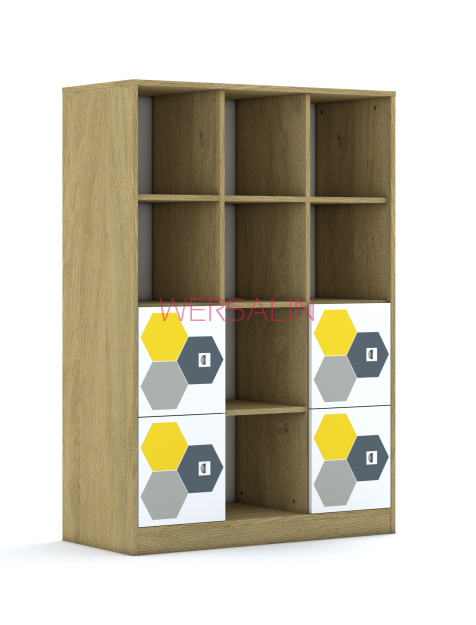 Regał Blox Hex Yellow Grey 110 4PP 4F1