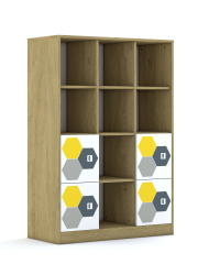 Regał Blox Hex Yellow Grey 110 4PP 4F1