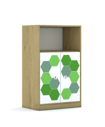 Regał Blox Hex Green 70 3P 2F2