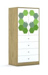 Szafa Blox Hex Green 70 4P 2F2 4S