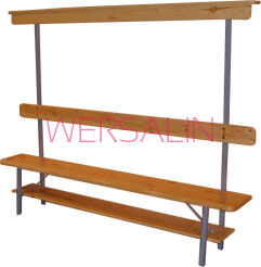 Ławka szatniowa jednostronna 200x160x30x40 bez osłony wieszaków