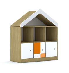 Regał Blox Pastel 110 2PP 3F1 z daszkiem