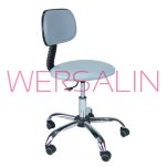 Krzesło laboratoryjne, ekoskóra, podstawa chrom - 4