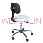 Krzesło laboratoryjne, ekoskóra, podstawa chrom - 2