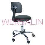 Krzesło laboratoryjne, ekoskóra, podstawa chrom - 5