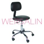 Krzesło laboratoryjne, ekoskóra, podstawa chrom - 6