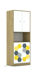 Regał Blox Hex Yellow Grey 70 5P 4F2