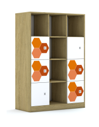 Regał Blox Hex Red 110 4PP 6F1