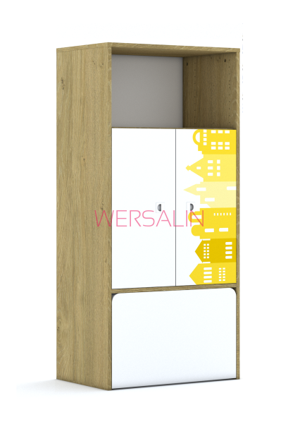 Regał Blox Houses 70 4P 2F2 z skrzynią