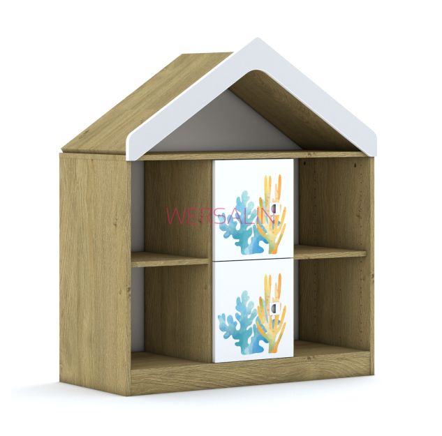 Regał Blox Ocean 110 2PP 2F1 z daszkiem