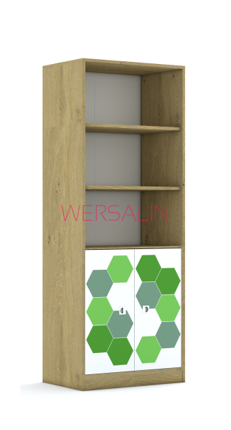 Regał Blox Hex Green 70 5P 2F2