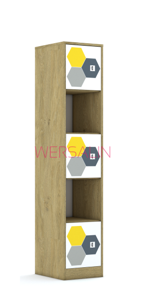 Regał Blox Hex Yellow Grey 40 5P 3F1