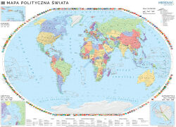 Mapa polityczna świata (stan na 2021) - mapa ścienna