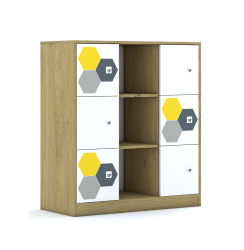 Regał Blox Hex Yellow Grey 110 3PP 6F1