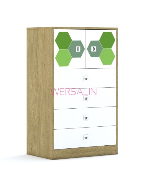 Szafa Blox Hex Green 70 3P 2F1 4S