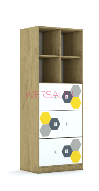 Regał Blox Hex Yellow Grey 70 5PP 6F1