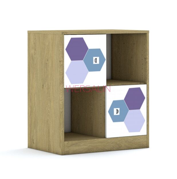 Szafa Blox Hex Violet Blue 70 2PP 2F1