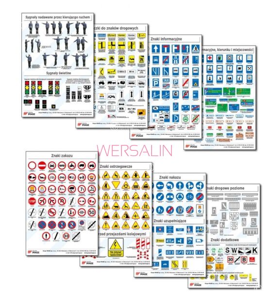 Znaki drogowe 8 plansz